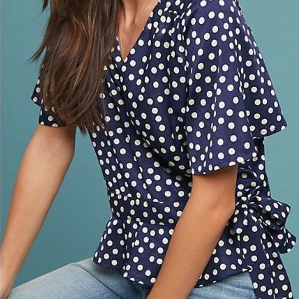 Anthropology Heartloom Wrap Top